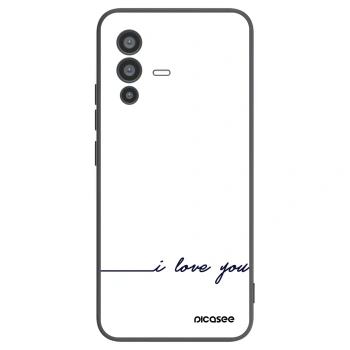 Picasee husă neagră din silicon pentru Vivo V23 5G - I love you