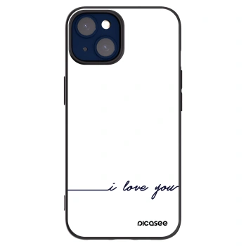 Picasee husă neagră din silicon pentru Apple iPhone 14 - I love you