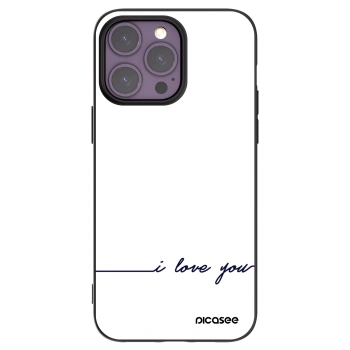 Picasee husă neagră din silicon pentru Apple iPhone 14 Pro Max - I love you