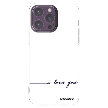 Picasee husă transparentă din silicon pentru Apple iPhone 14 Pro Max - I love you