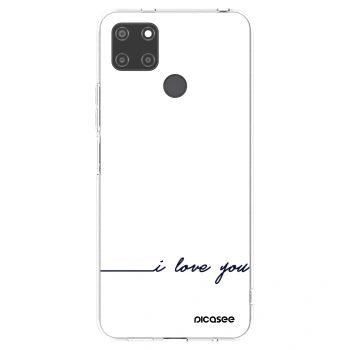 Picasee husă transparentă din silicon pentru Realme C21Y - I love you