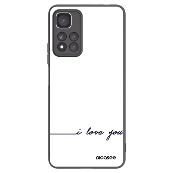 Picasee husă neagră din silicon pentru Xiaomi Redmi Note 11 Pro+ 5G - I love you