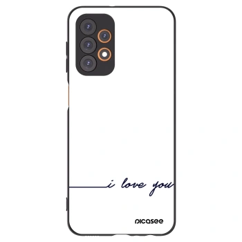 Picasee husă neagră din silicon pentru Samsung Galaxy A23 A235F 4G - I love you
