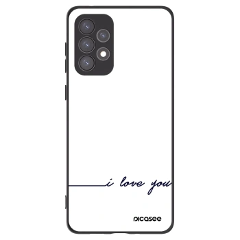 Picasee husă neagră din silicon pentru Samsung Galaxy A73 5G - I love you