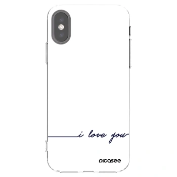 Picasee husă transparentă din silicon pentru Apple iPhone X/XS - I love you