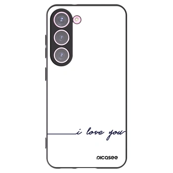 Picasee husă neagră din silicon pentru Samsung Galaxy S23 5G - I love you