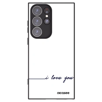 Picasee husă neagră din silicon pentru Samsung Galaxy S23 Ultra 5G - I love you
