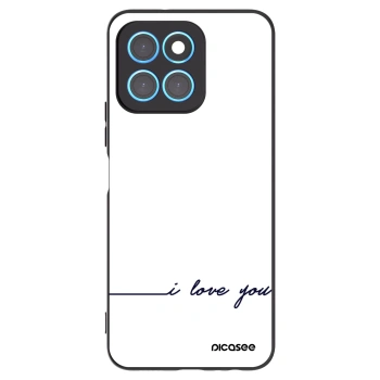 Picasee husă neagră din silicon pentru Honor X8 5G - I love you