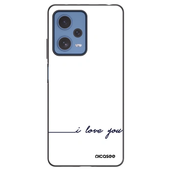Picasee husă neagră din silicon pentru Xiaomi Redmi Note 12 Pro 5G - I love you