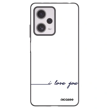 Picasee husă neagră din silicon pentru Xiaomi Redmi Note 12 Pro+ 5G - I love you