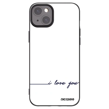 Picasee husă neagră din silicon pentru Apple iPhone 15 Plus - I love you
