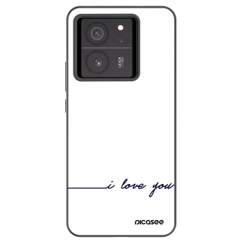 Picasee husă neagră din silicon pentru Xiaomi 13T - I love you