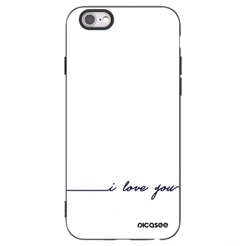 Picasee husă neagră din silicon pentru Apple iPhone 6/6S - I love you
