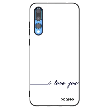 Picasee husă neagră din silicon pentru Huawei P20 Pro - I love you