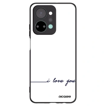 Picasee husă neagră din silicon pentru Honor X7a - I love you