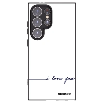 Picasee husă neagră din silicon pentru Samsung Galaxy S24 Ultra S928B 5G - I love you