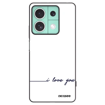 Picasee husă neagră din silicon pentru Xiaomi Redmi Note 13 5G - I love you