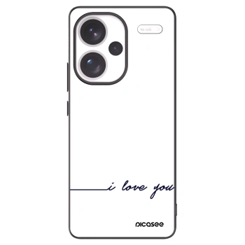 Picasee husă neagră din silicon pentru Xiaomi Redmi Note 13 Pro+ 5G - I love you