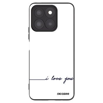 Picasee husă neagră din silicon pentru Honor X8b - I love you