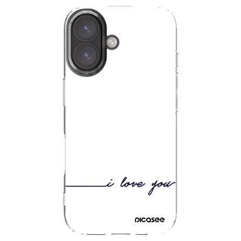 Picasee husă transparentă din silicon pentru Apple iPhone 16 - I love you