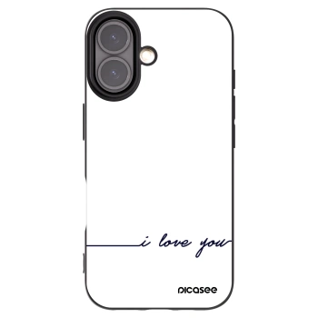 Picasee husă neagră din silicon pentru Apple iPhone 16 - I love you