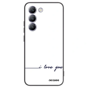Picasee husă neagră din silicon pentru Vivo V40 SE 5G - I love you