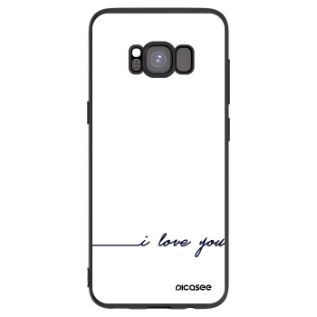 Picasee husă neagră din silicon pentru Samsung Galaxy S8 G950F - I love you