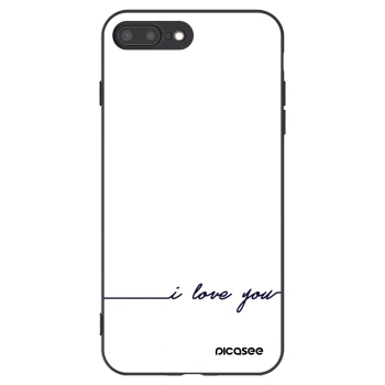 Picasee husă neagră din silicon pentru Apple iPhone 7 Plus - I love you
