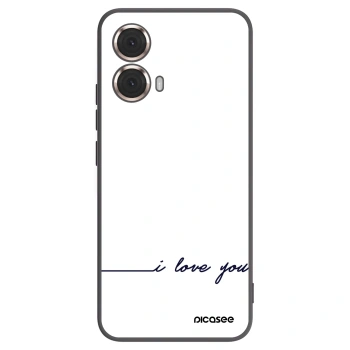 Picasee husă neagră din silicon pentru Motorola Moto G85 - I love you