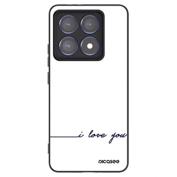 Picasee husă neagră din silicon pentru Xiaomi 14T Pro - I love you