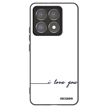 Picasee husă neagră din silicon pentru Xiaomi 14T - I love you