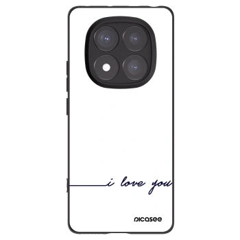 Picasee husă neagră din silicon pentru Xiaomi Redmi Note 14 Pro+ 5G - I love you