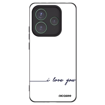 Picasee husă neagră din silicon pentru Xiaomi Redmi Note 14 5G - I love you