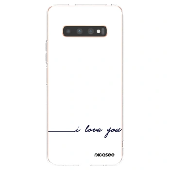 Picasee husă transparentă din silicon pentru Samsung Galaxy S10 Plus G975 - I love you