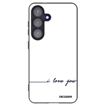 Picasee husă neagră din silicon pentru Samsung Galaxy S25 5G - I love you
