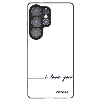 Picasee husă neagră din silicon pentru Samsung Galaxy S25 Ultra 5G - I love you