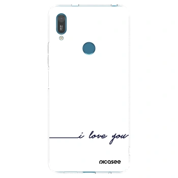 Picasee husă transparentă din silicon pentru Huawei Y7 2019 - I love you