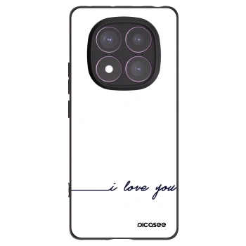 Picasee husă neagră din silicon pentru Xiaomi Redmi Note 14 Pro 4G - I love you