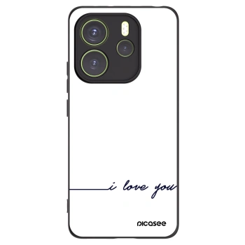 Picasee husă neagră din silicon pentru Xiaomi Redmi Note 14 4G - I love you