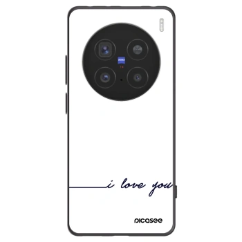 Picasee husă neagră din silicon pentru Vivo X200 Pro - I love you