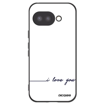 Picasee husă neagră din silicon pentru Google Pixel 9a - I love you