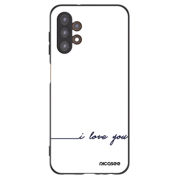 Picasee husă neagră din silicon pentru Samsung Galaxy A13 5G - I love you