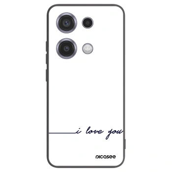Picasee husă neagră din silicon pentru Xiaomi Redmi Note 14S - I love you