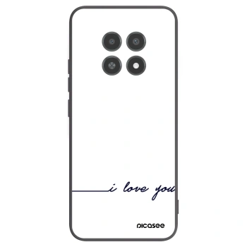 Picasee husă neagră din silicon pentru Realme 12X - I love you