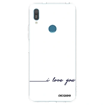 Picasee husă transparentă din silicon pentru Huawei Y6 2019 - I love you