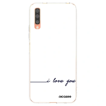 Picasee husă transparentă din silicon pentru Samsung Galaxy A70 A705F - I love you