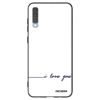 Picasee husă neagră din silicon pentru Samsung Galaxy A70 A705F - I love you