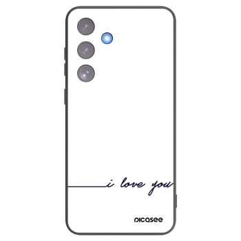 Picasee husă neagră din silicon pentru Samsung Galaxy S25 FE 5G - I love you