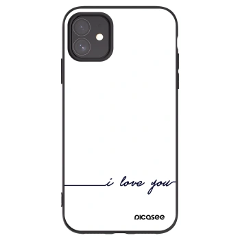 Picasee husă neagră din silicon pentru Apple iPhone 11 - I love you