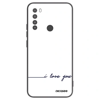 Picasee husă neagră din silicon pentru Xiaomi Redmi Note 8 - I love you